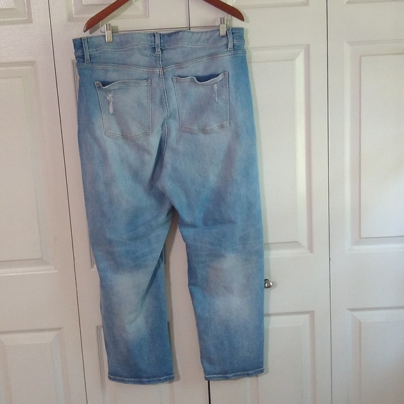 Lane Bryant light wash magic waistband cury fit High rise girlfriend straight 20 - Picture 6 of 11